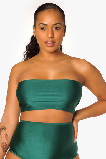 Top tubo verde cazador